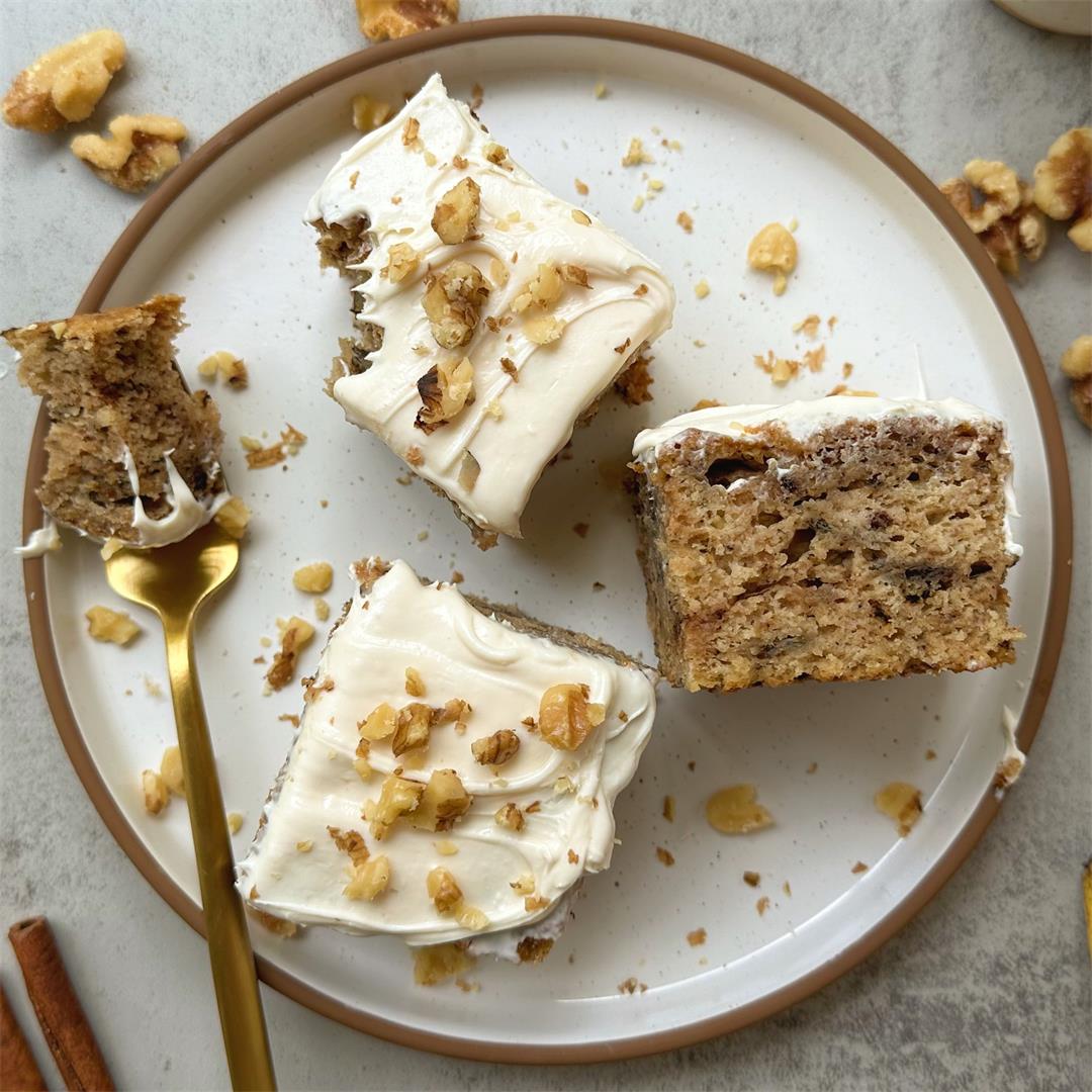 Vegan Banana Walnut Cake