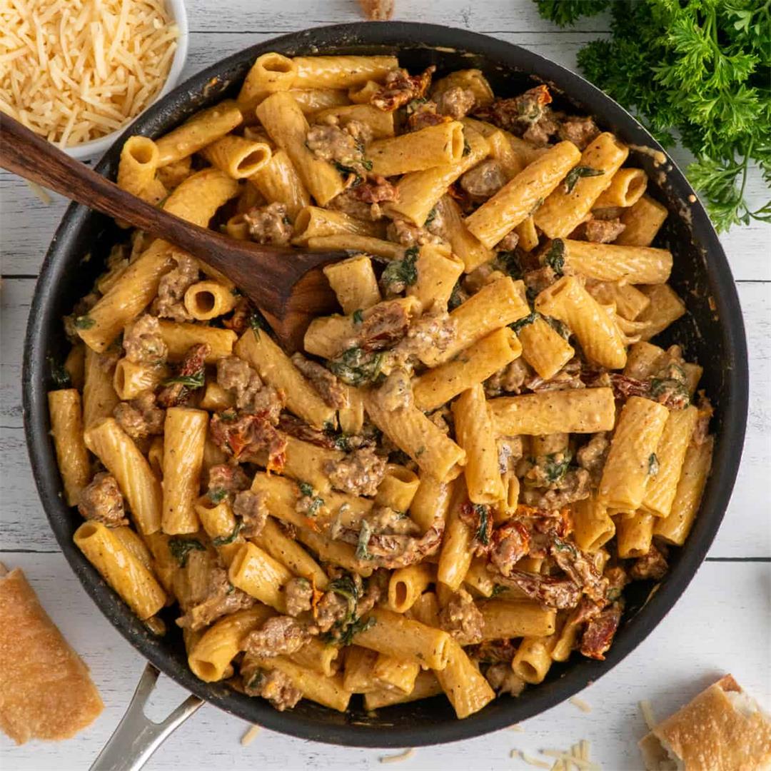 Creamy Tuscan Sausage Pasta