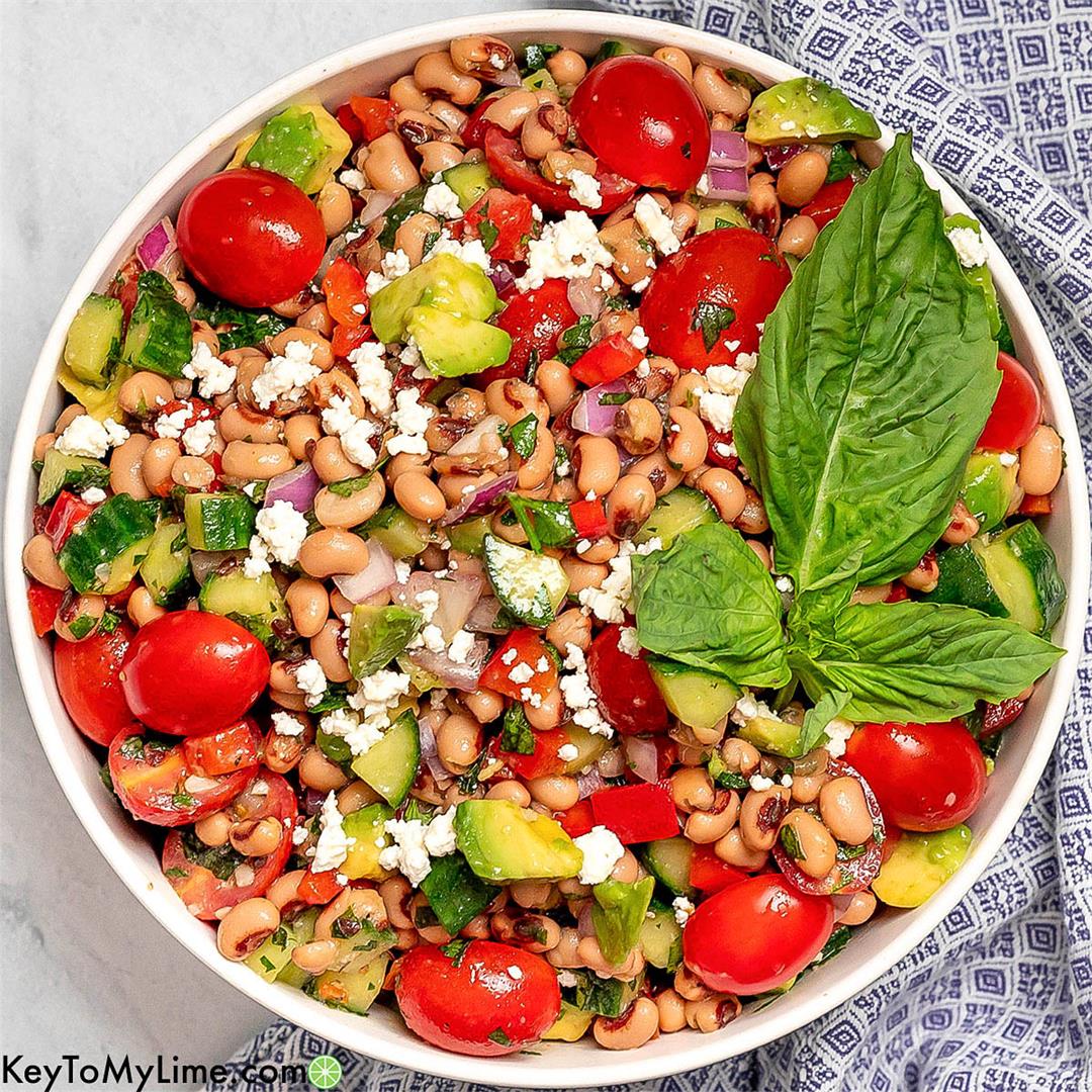 BEST Black Eyed Pea Salad {Easy and Delicious Recipe VIDEO}