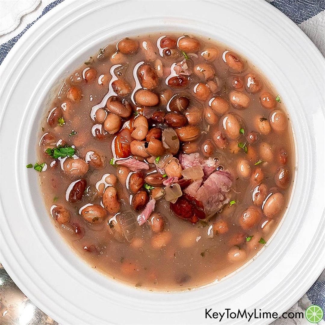 BEST Southern Pinto Beans {Ham Hock and Pinto Beans VIDEO}