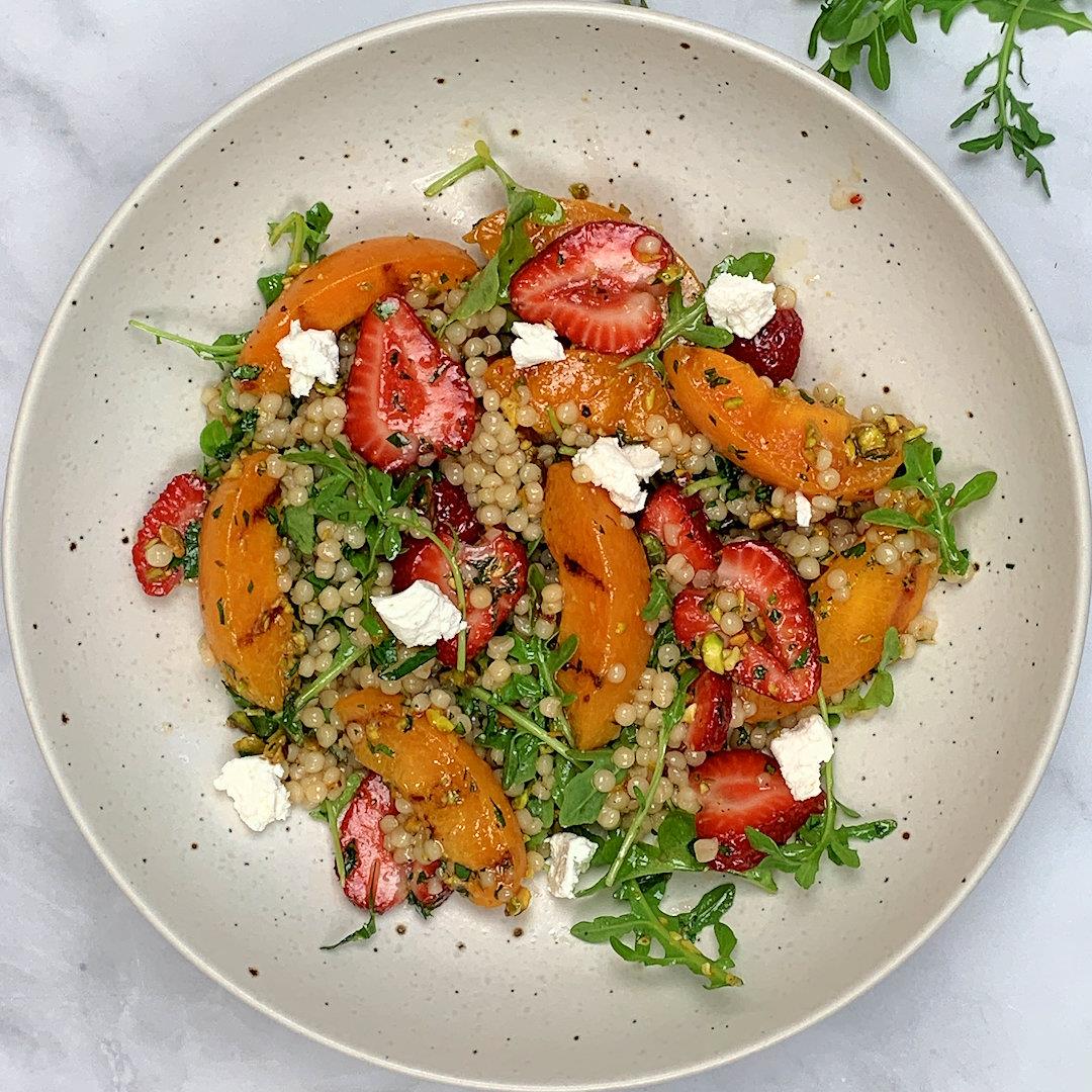 Grilled Apricot Couscous Salad – A Gourmet Food Blog