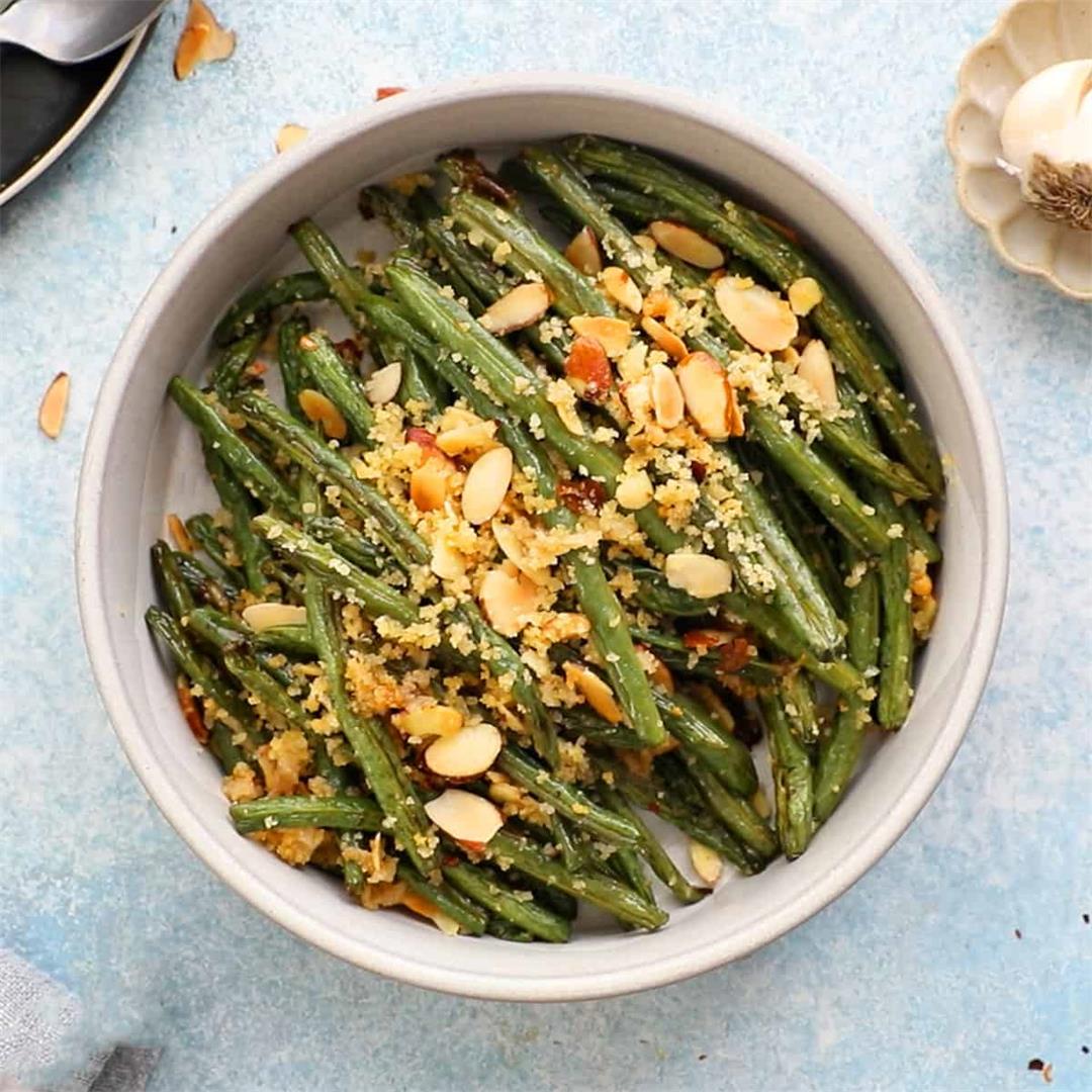 Roasted Green Beans Almondine