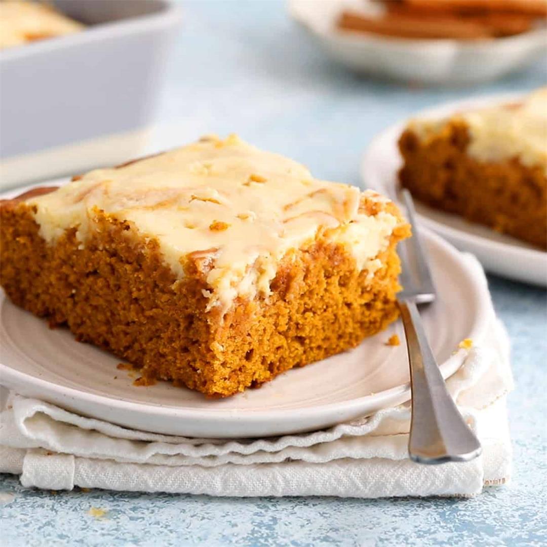 Pumpkin Cake with Cream Cheese