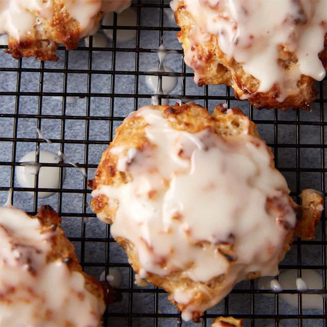 Baked Apple Fritters with Double Glaze