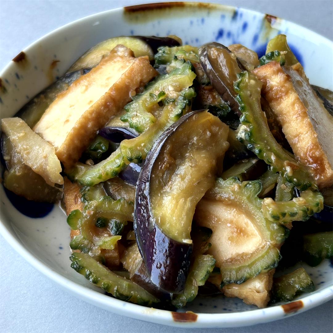 Stir-fried bitter melon with miso (koneri)