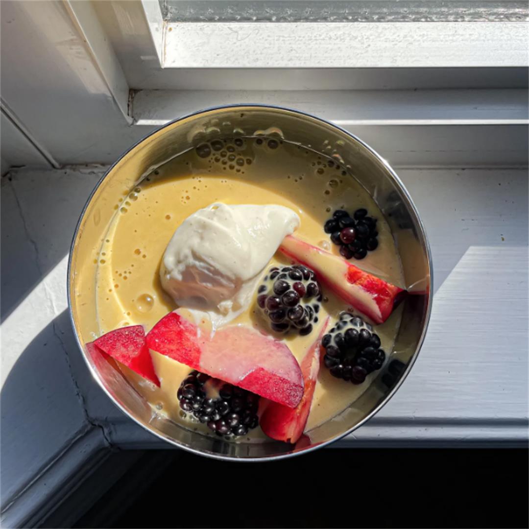 Dessert for One: Berries with Vanilla Custard