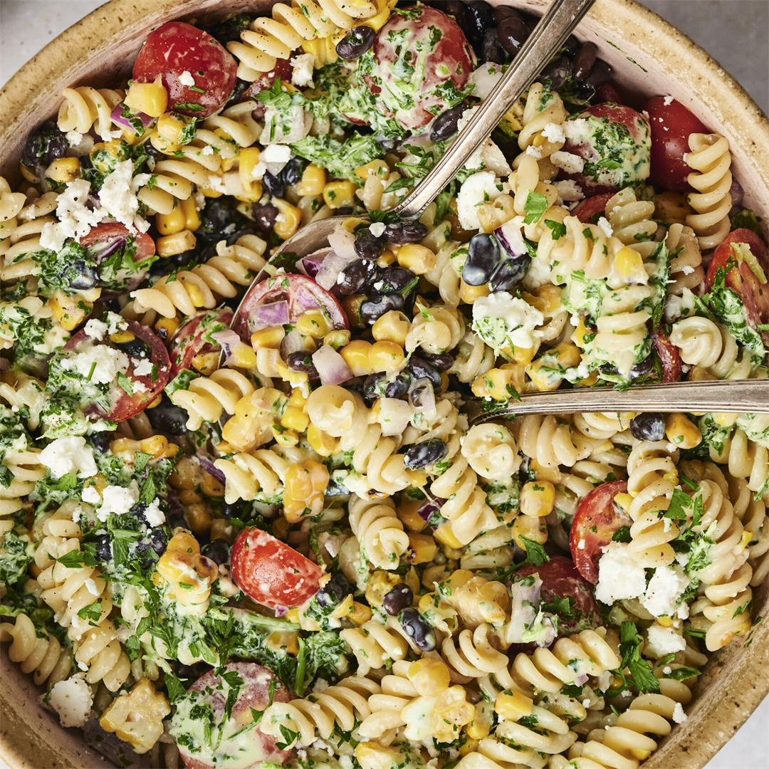 Street corn pasta salad