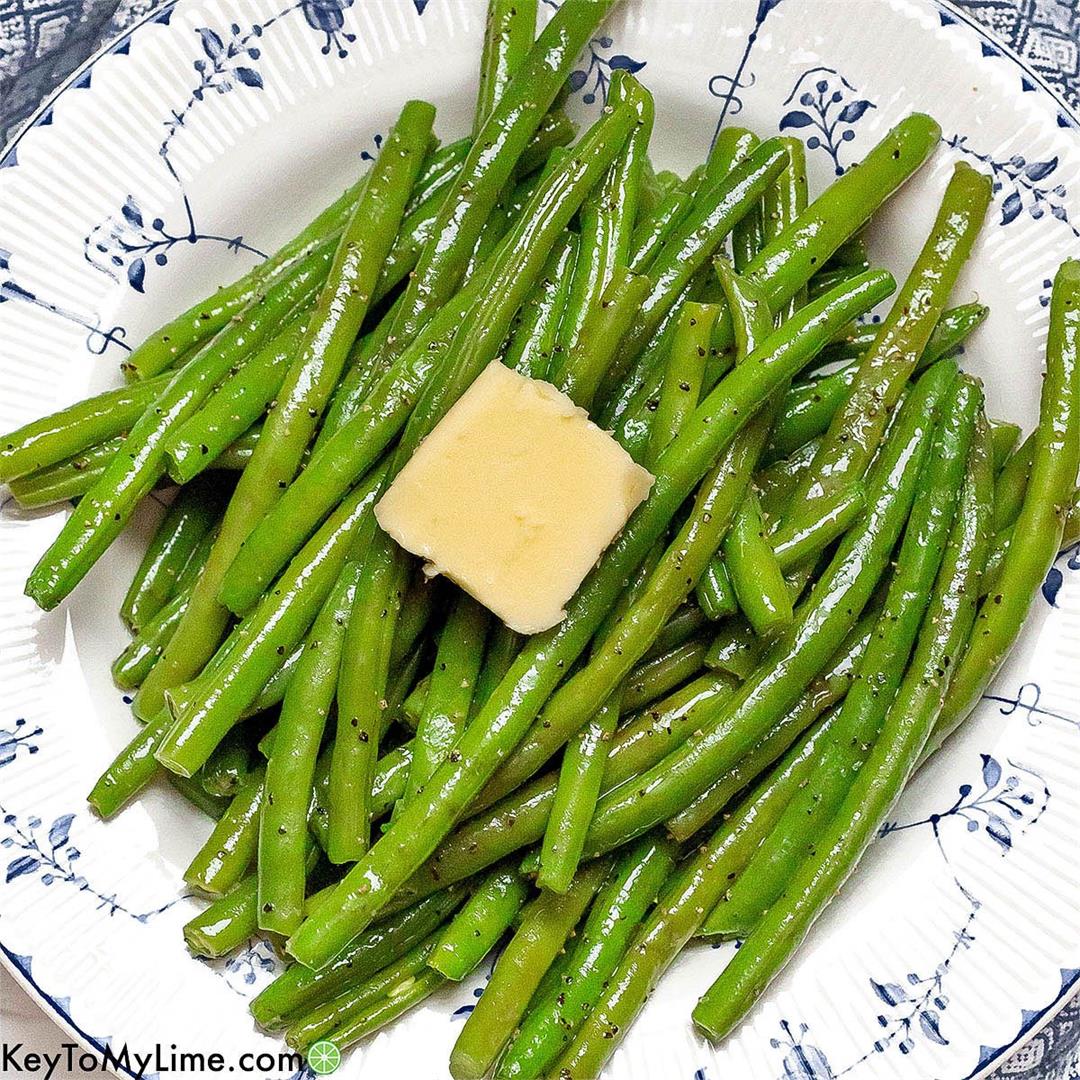 BEST Boiled Green Beans Recipe {How to Boil Green Beans VIDEO}