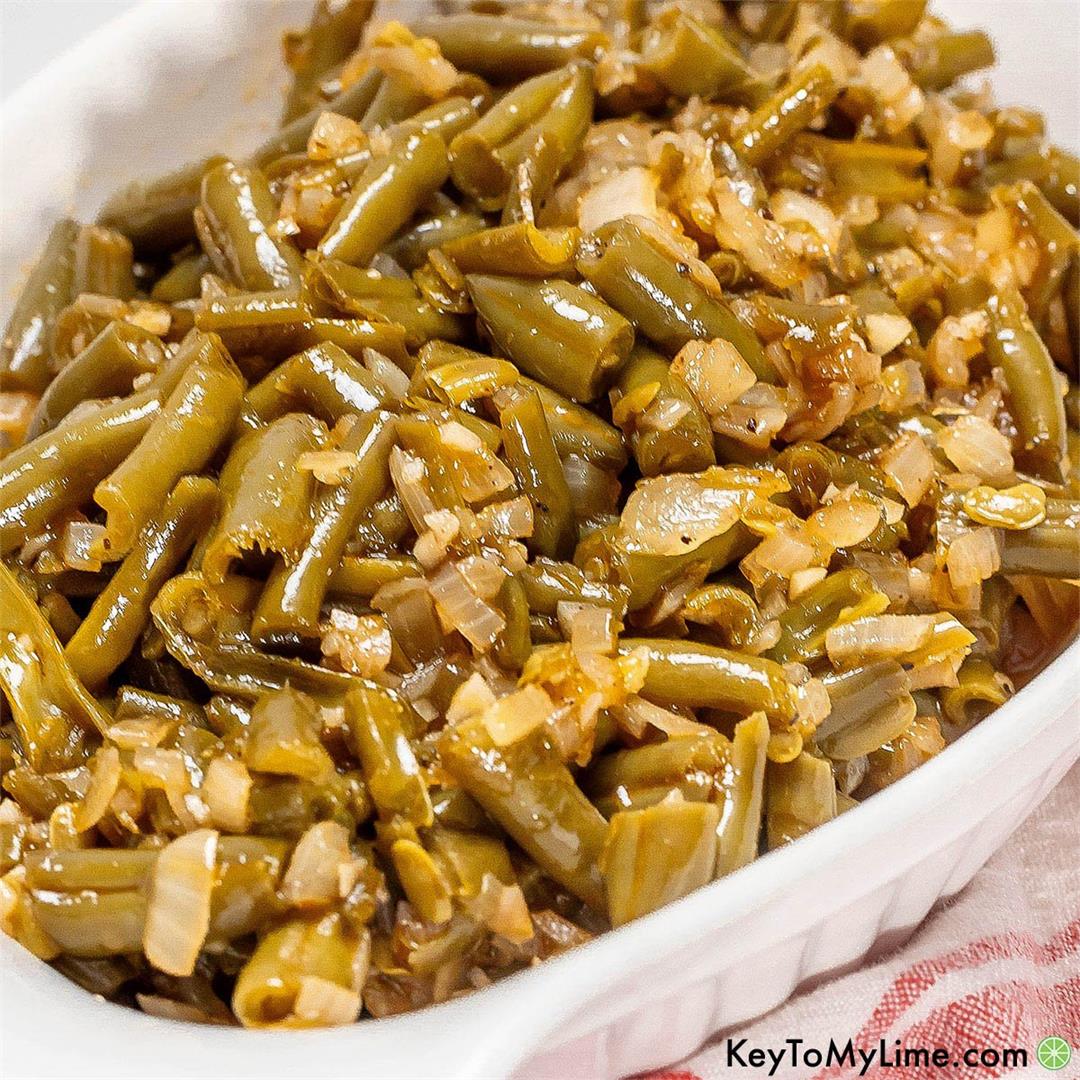 BEST Canned Green Beans Recipe {Make Canned Green Beans Taste B