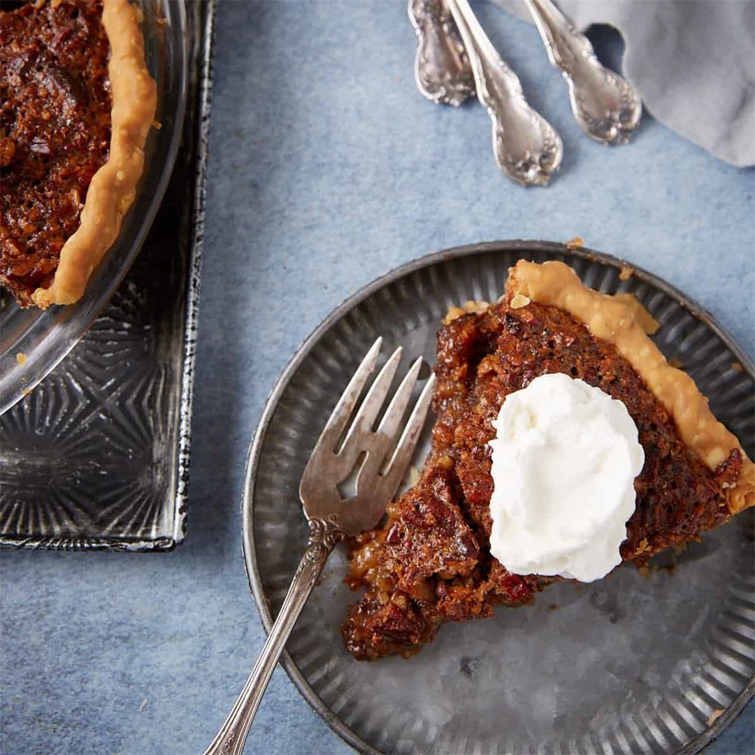 Bourbon Chocolate Ganache Pecan Pie