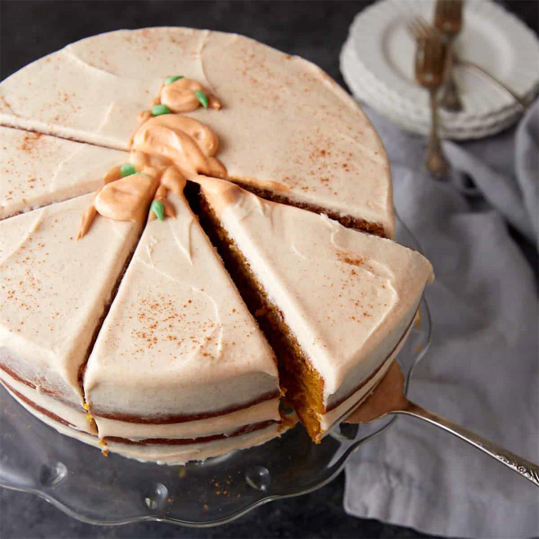 Pumpkin Layer Cake With Cinnamon Cream Cheese Frosting