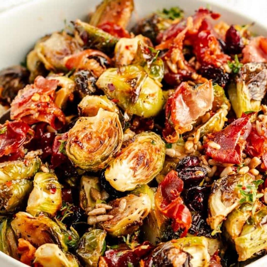 Roasted Brussels Sprouts With Crispy Prosciutto