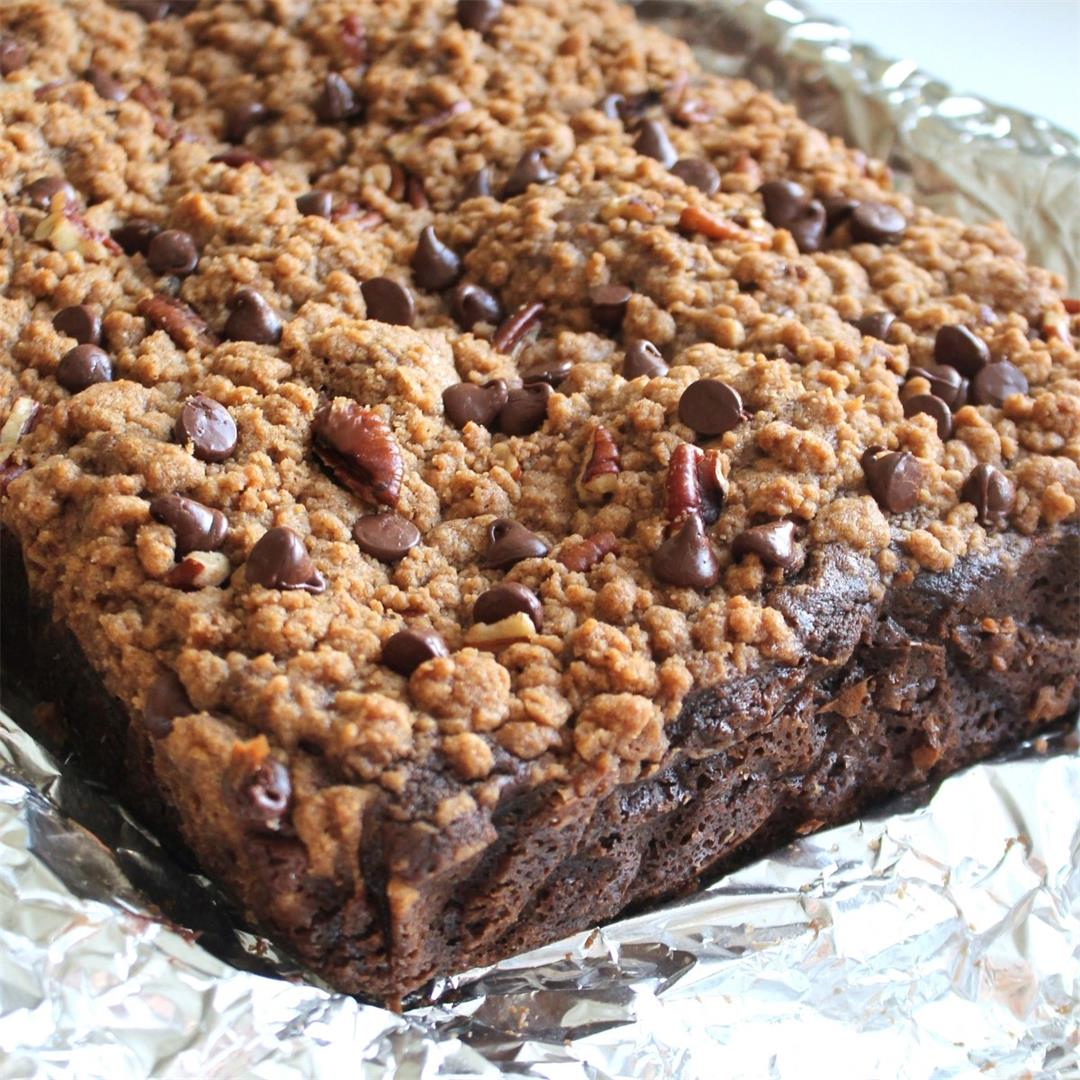 Mocha Latte Coffee Cake with Pecan Streusel