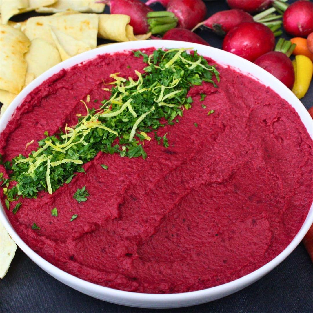 Air Fryer Roasted Beet Hummus