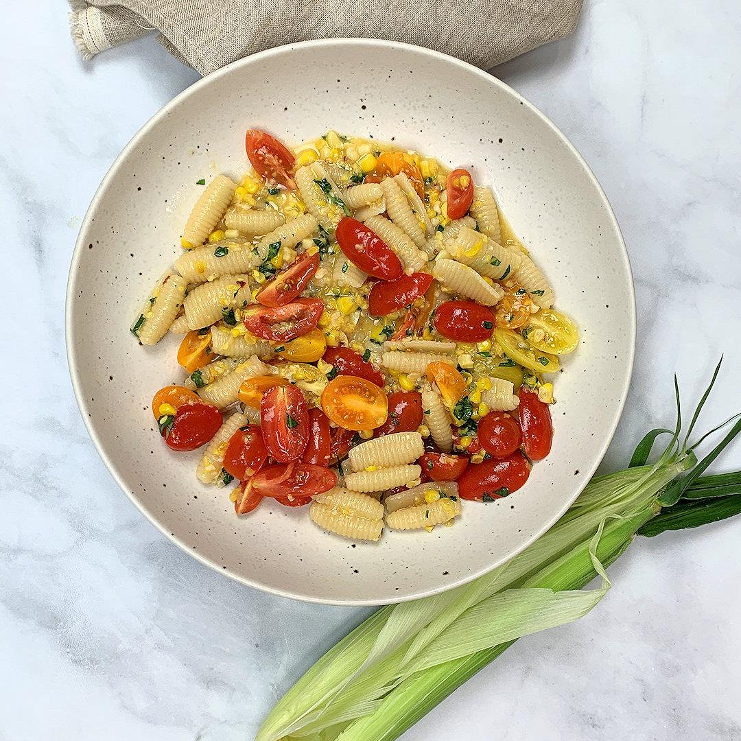 Summer Corn Tomato Pasta with Basil – A Gourmet Food Blog