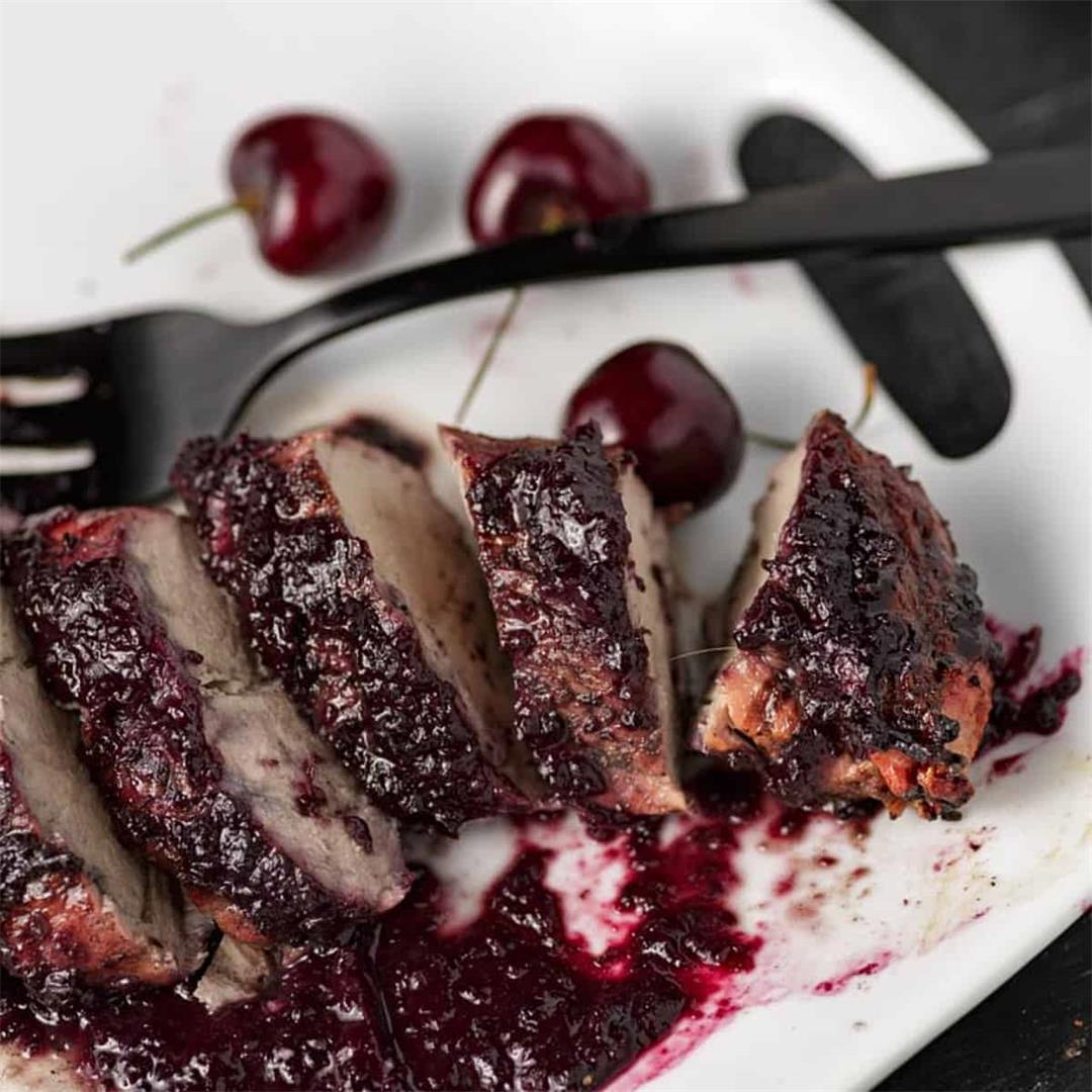 Grilled Pork Tenderloin with Cherry Sauce