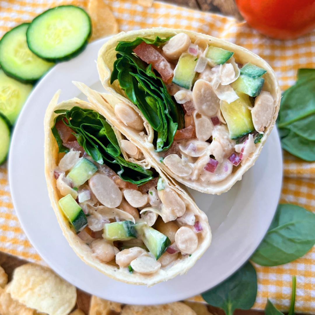 HEALTHY White Bean & Cucumber Wraps | Delicious 10 Min Recipe