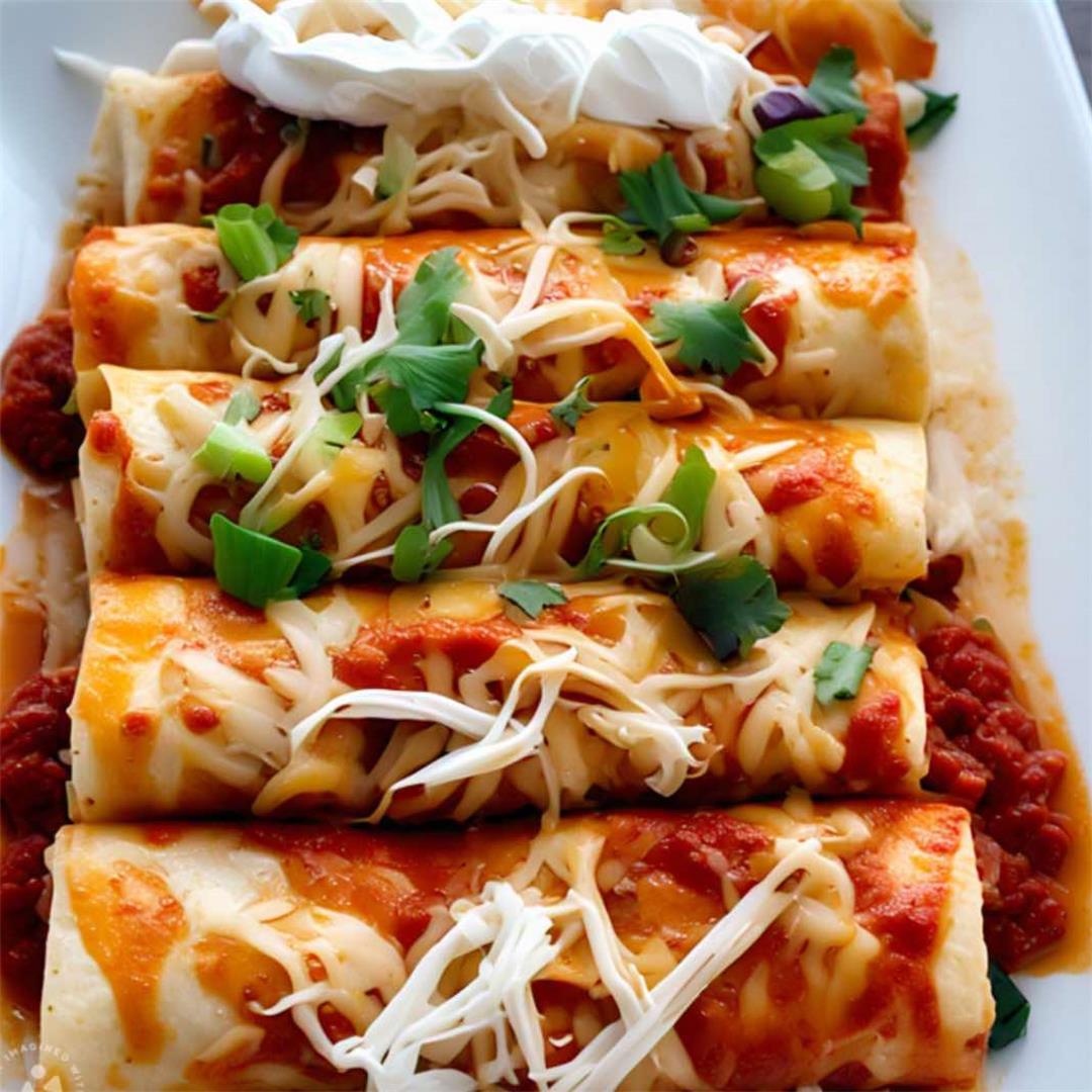 Spicy Boys Chicken Enchiladas