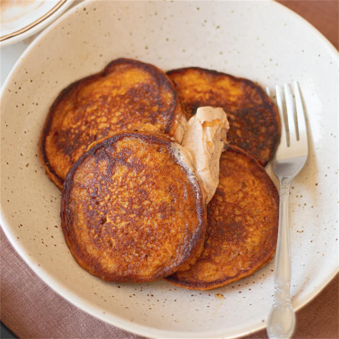 Pumpkin Pancakes with Cinnamon Brown Butter