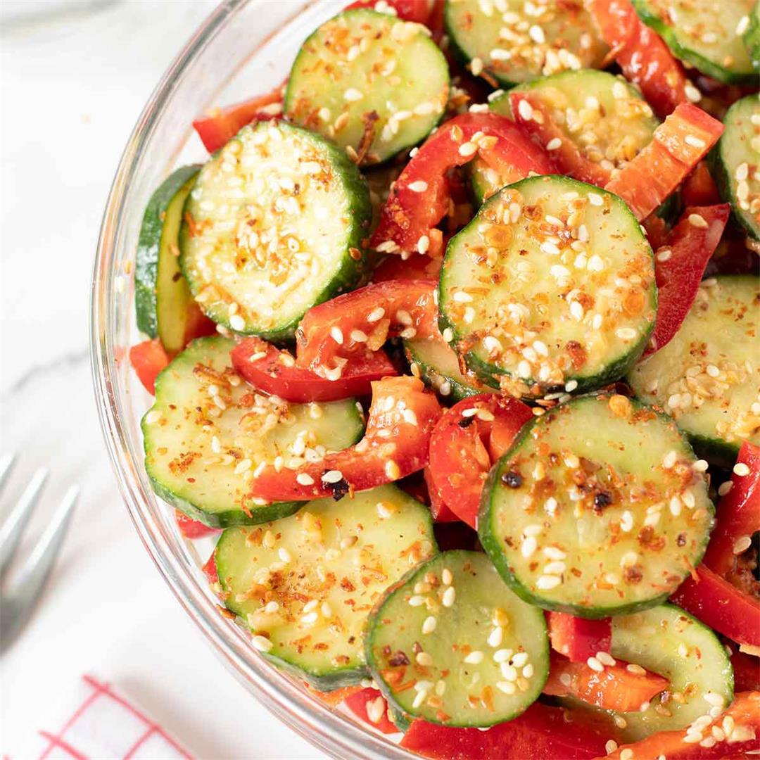 Cucumber Red Pepper Salad