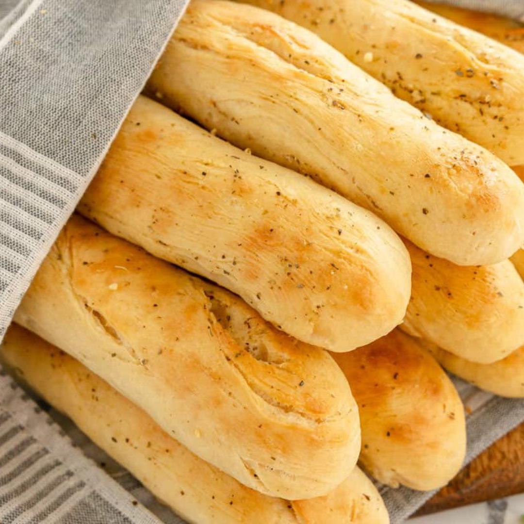 Homemade Buttery Garlic Breadsticks