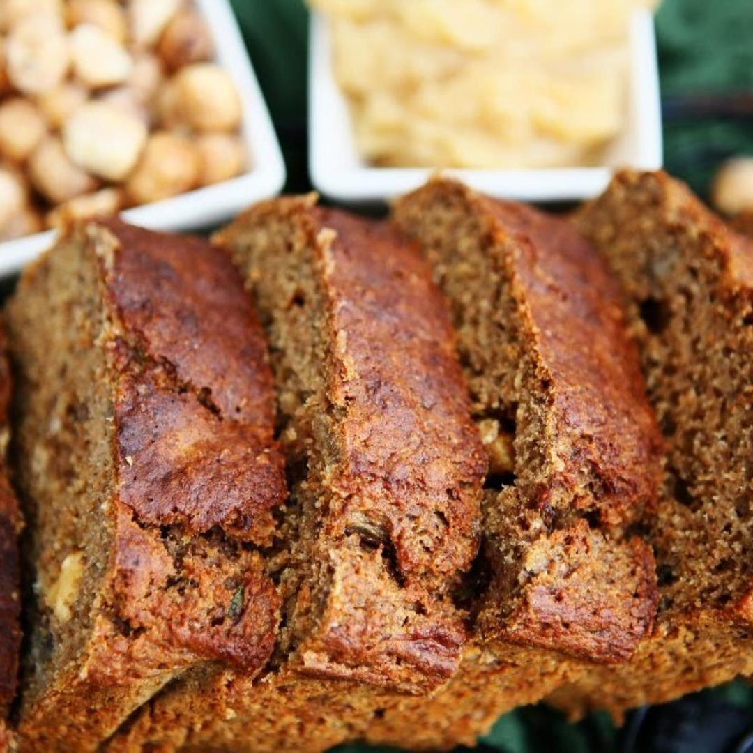 Whole Spelt Banana Bread with Honey and Applesauce