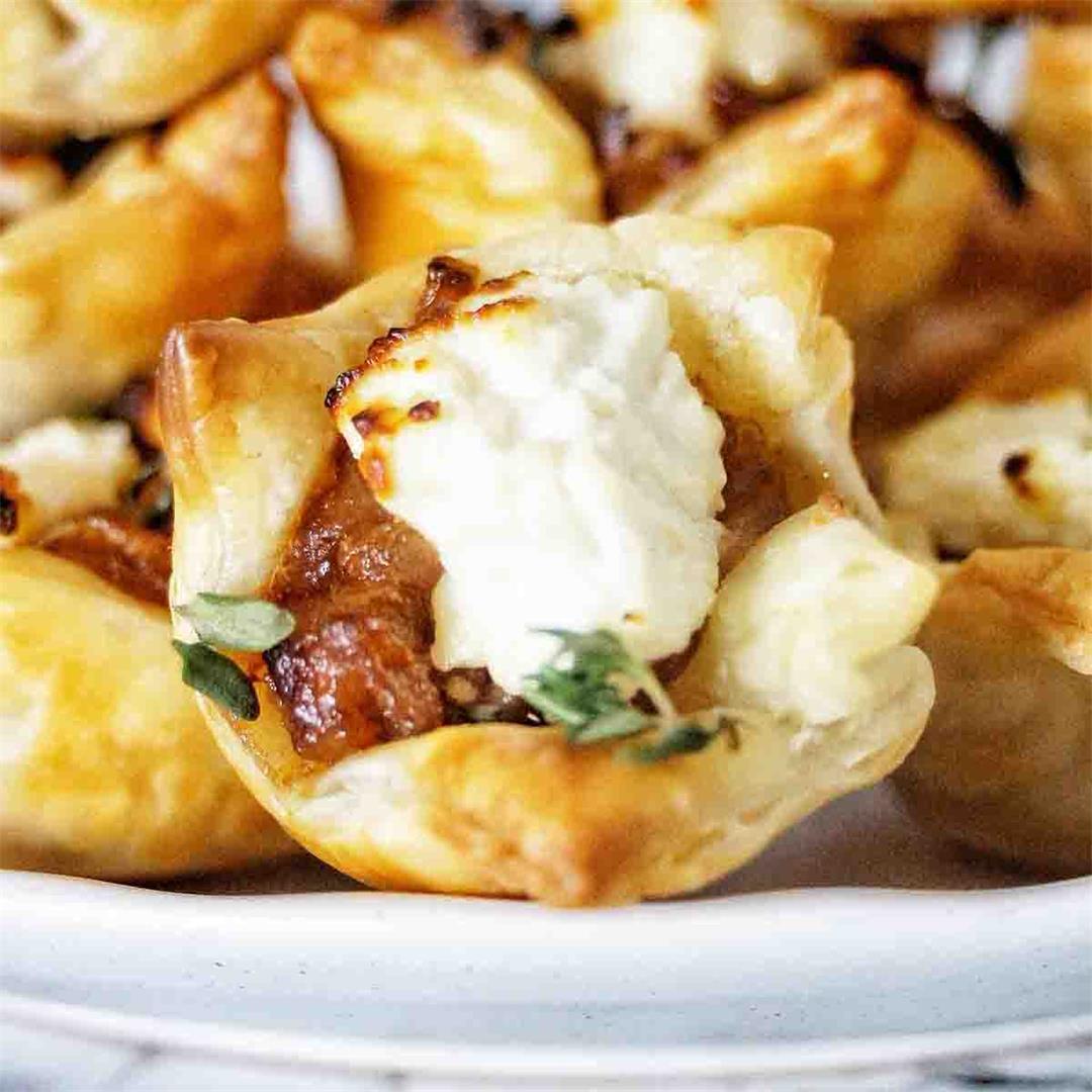 Caramelized Onion and Goat Cheese Bites