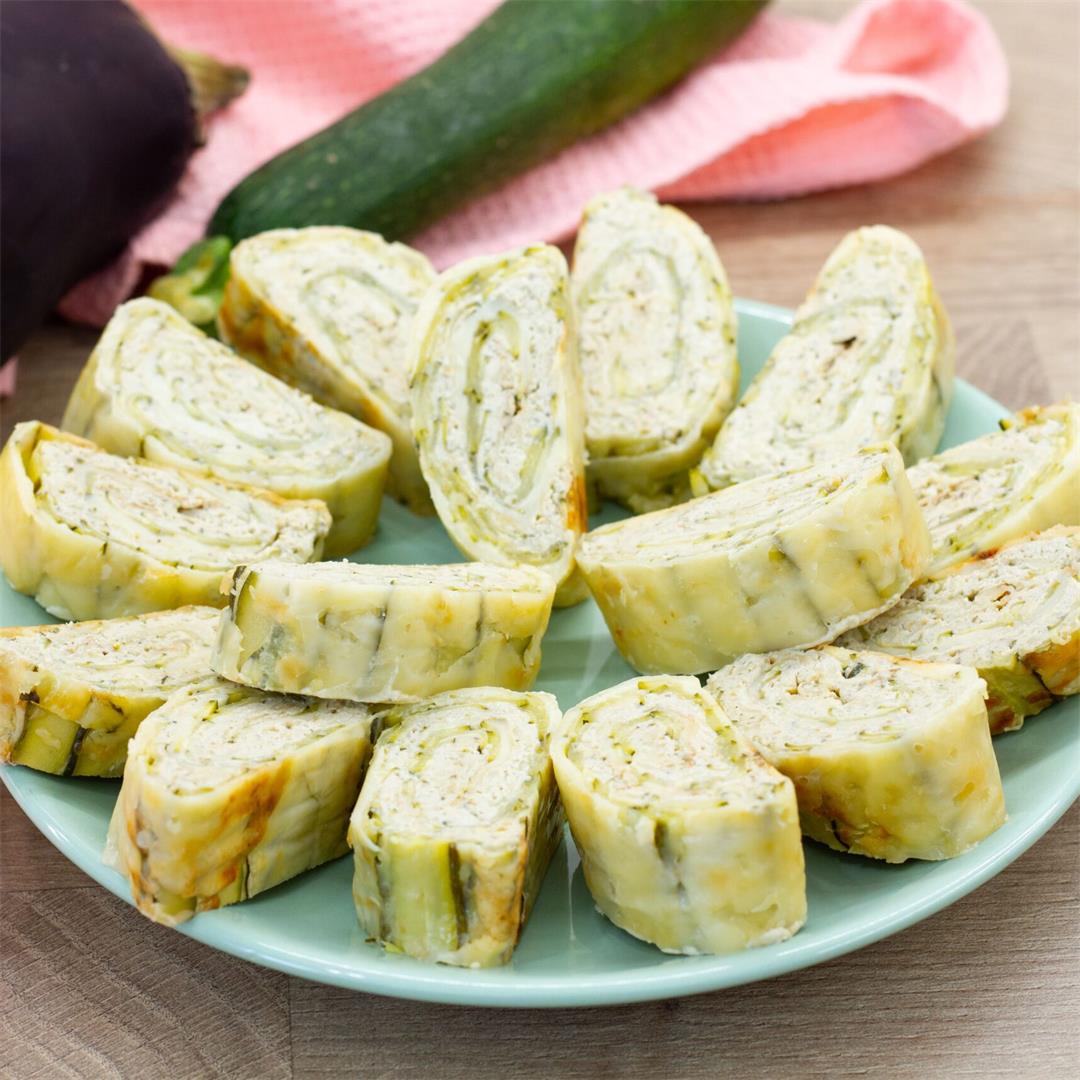 Zucchini roll filled with eggplant cream ⋆ MeCooks Blog