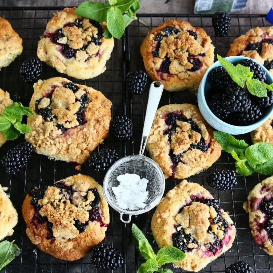 Blackberry Streusel Biscuits