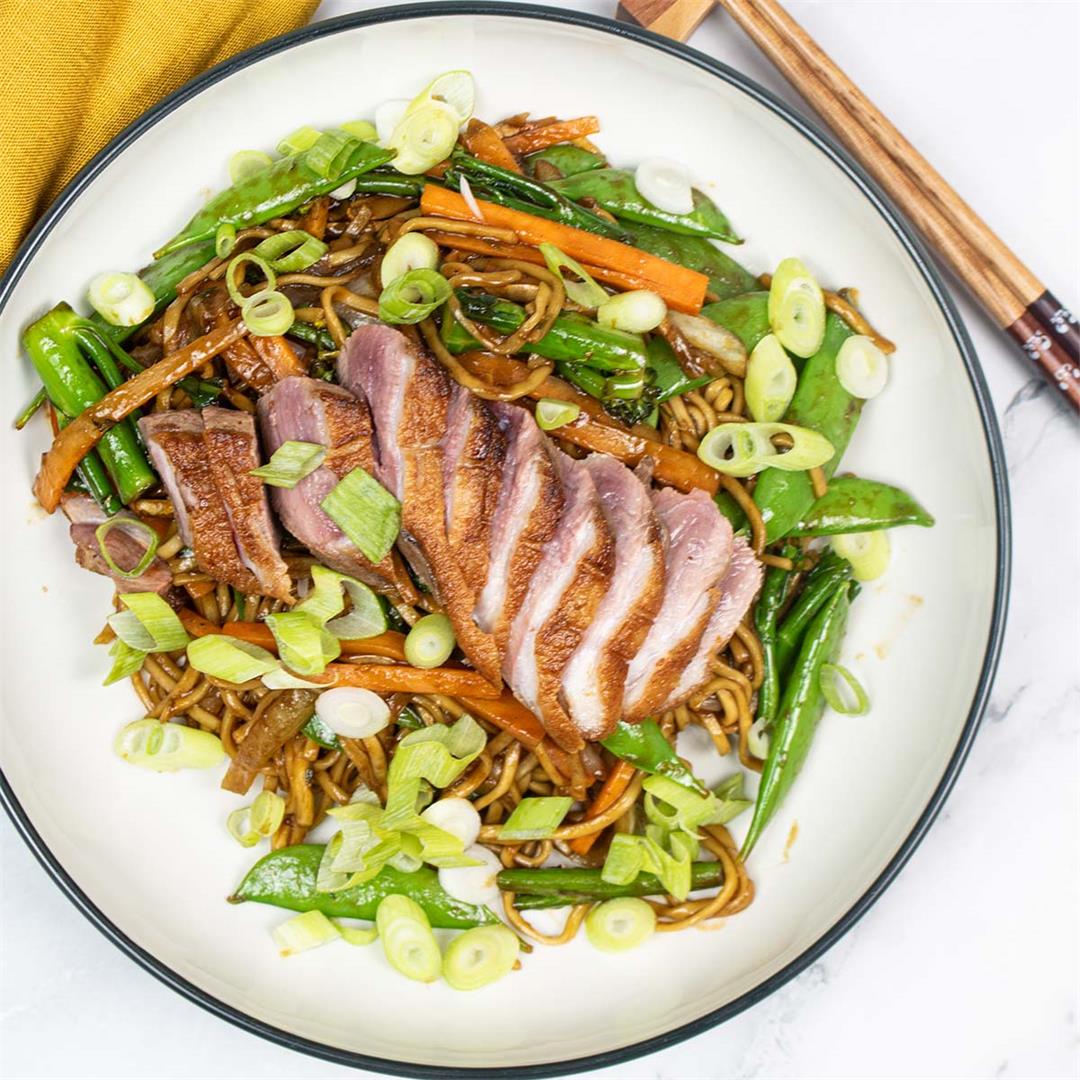 Hoisin Duck Noodle Stir-Fry