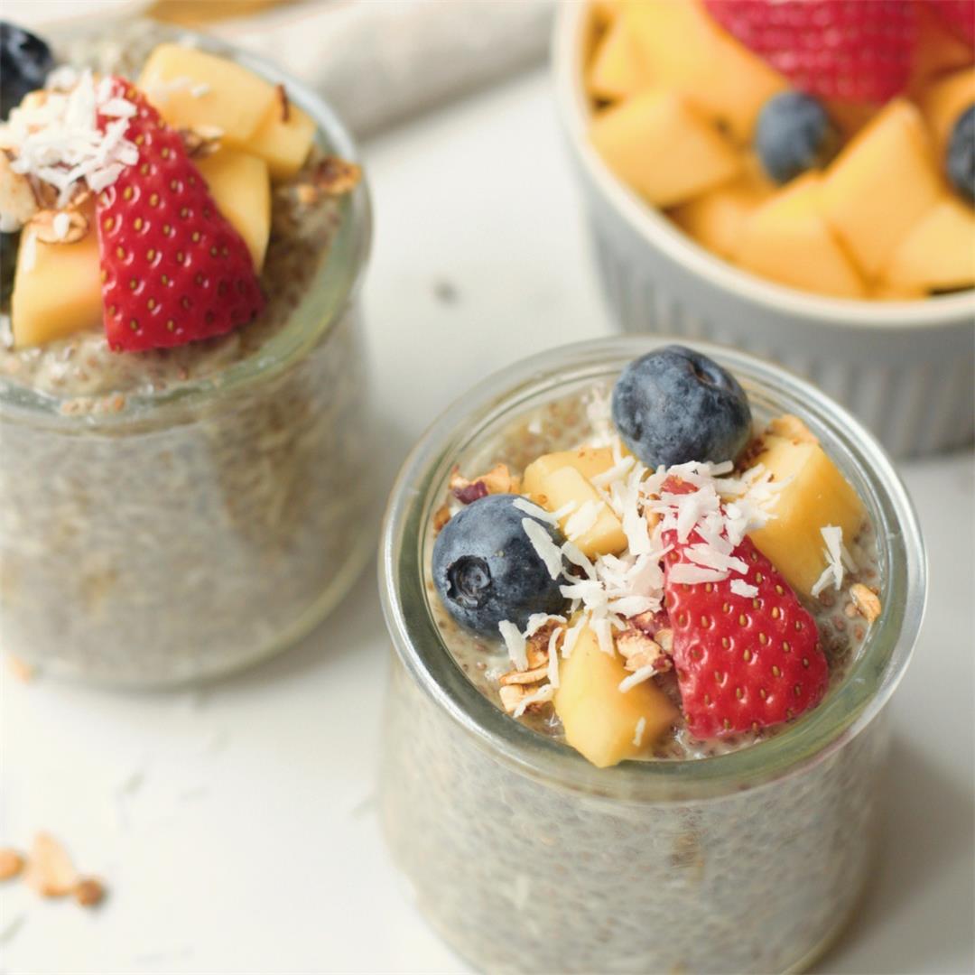 Vegan Coconut Mango Chia Pudding