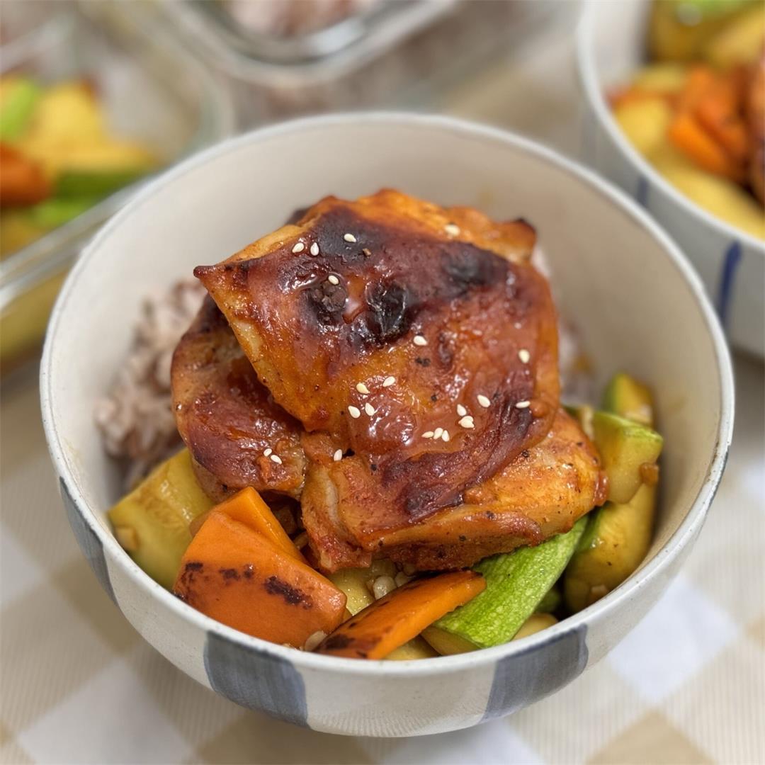 Gochujang Hot Honey Chicken Thighs for Meal Prep