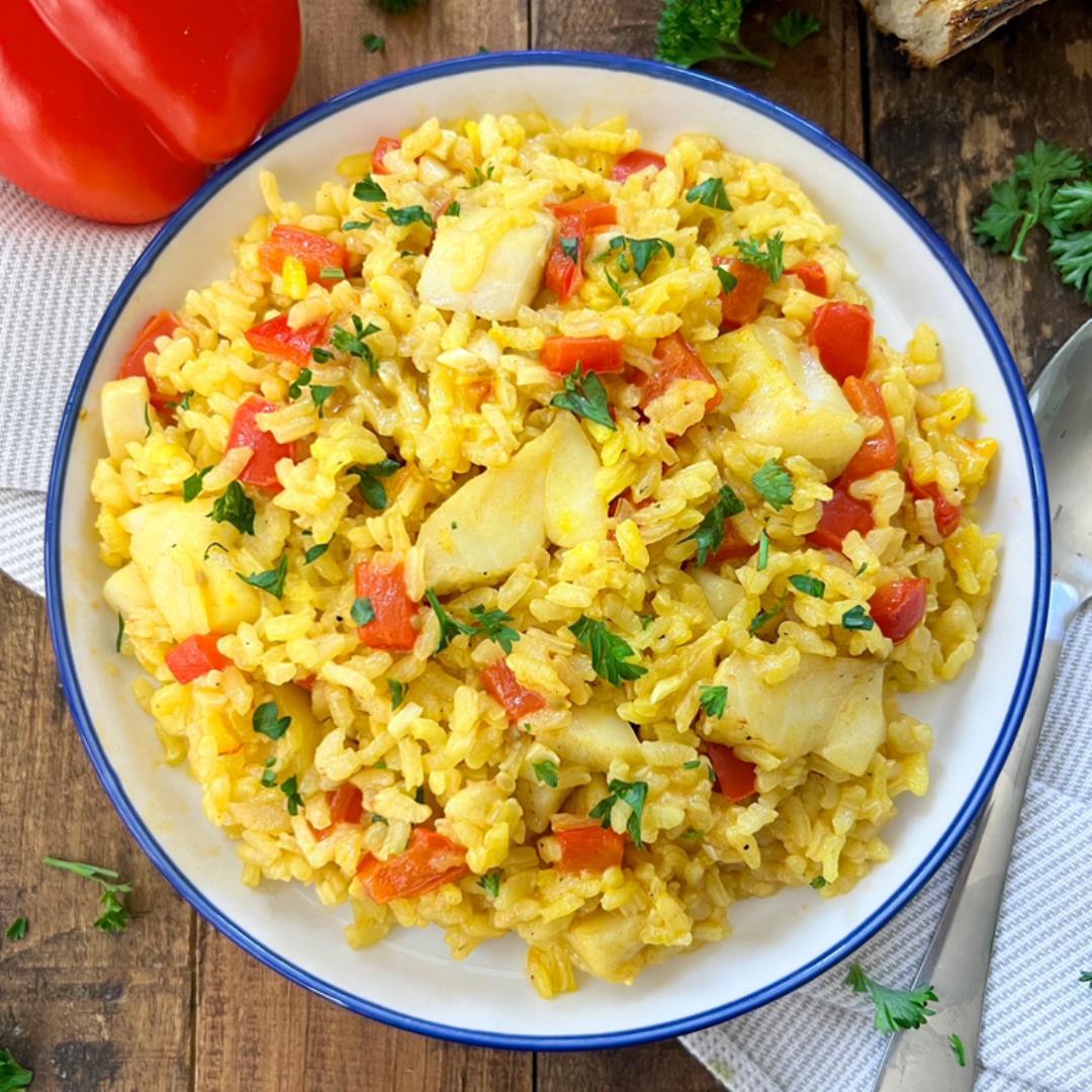 Classic Spanish Arroz con Bacalao | Spanish Rice with Fish