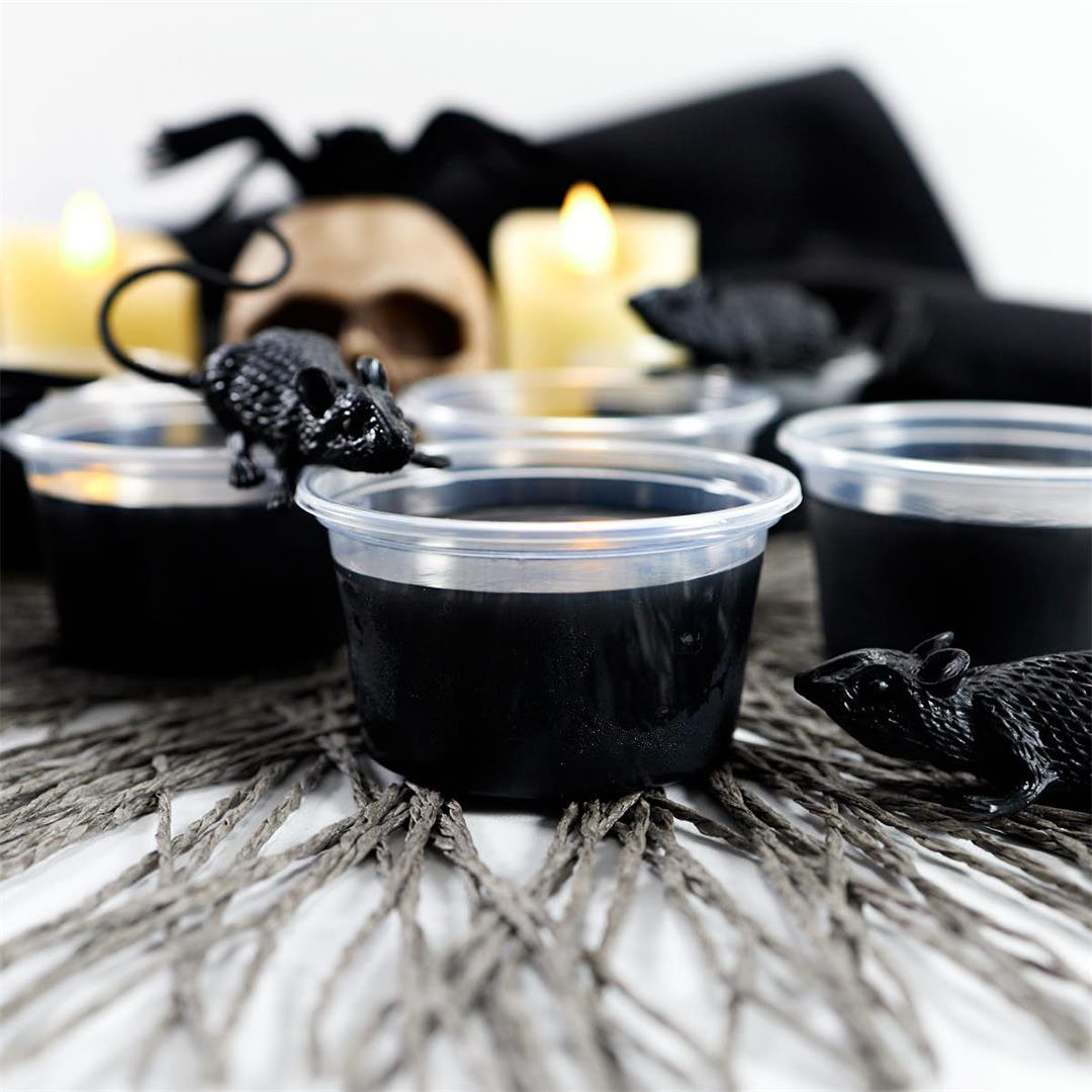 Black Jello Shots Halloween Treats