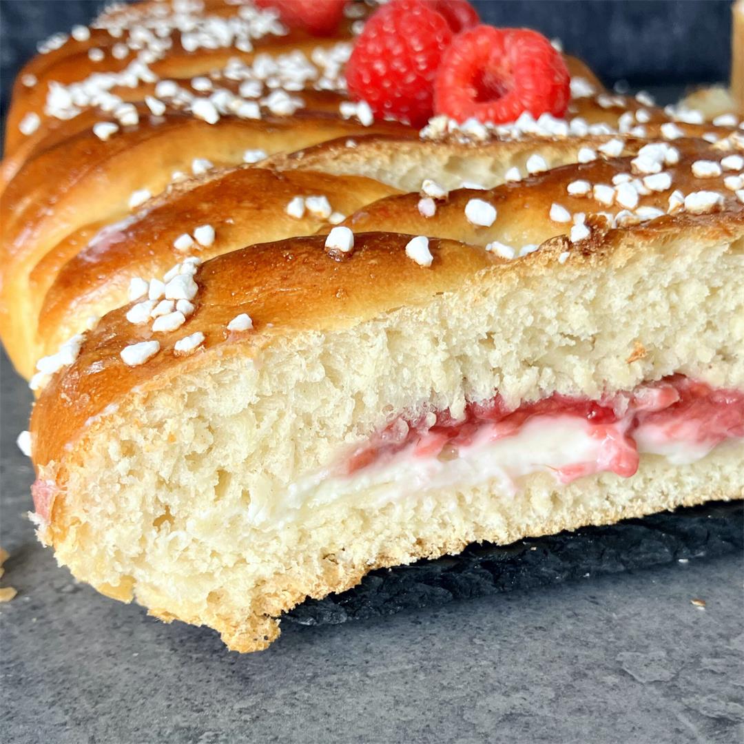 Homemade Raspberry and Cream Cheese Braid