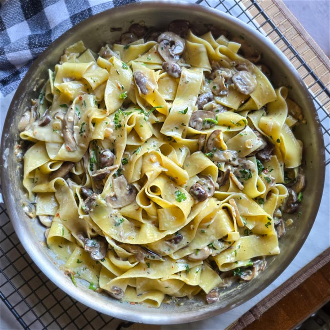 Creamy Mushroom Pappardelle