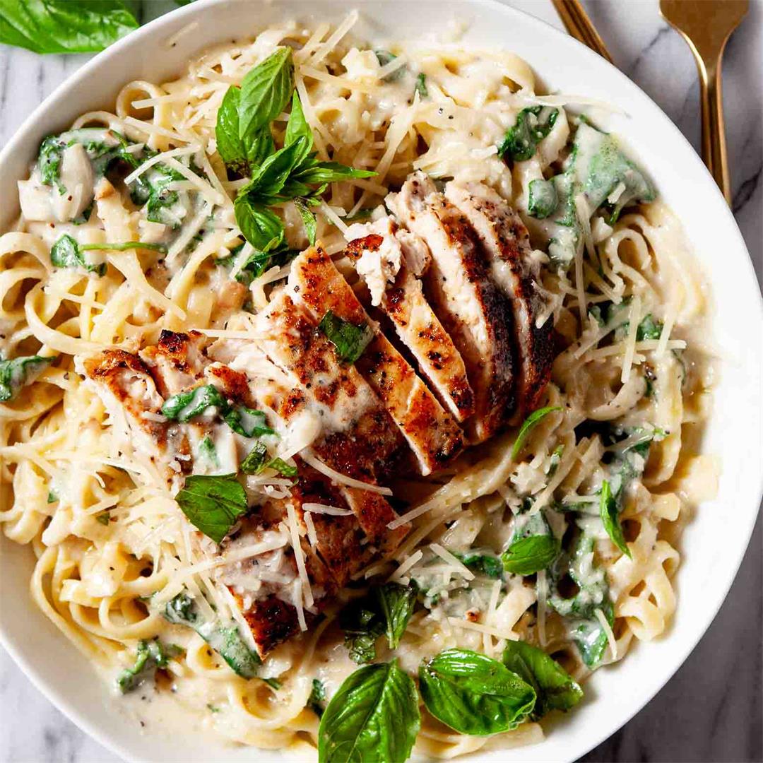 Healthier Chicken Alfredo