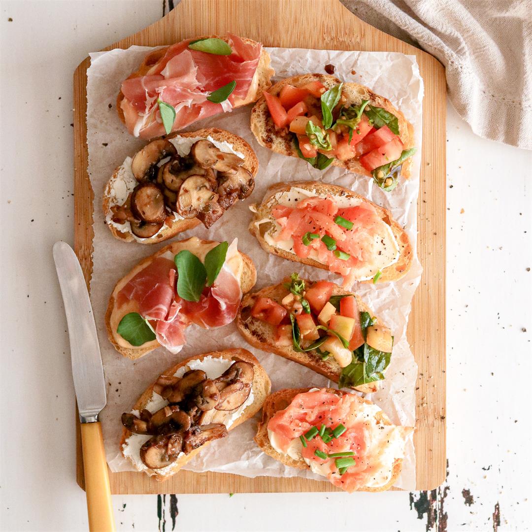 Spring crostini ideas