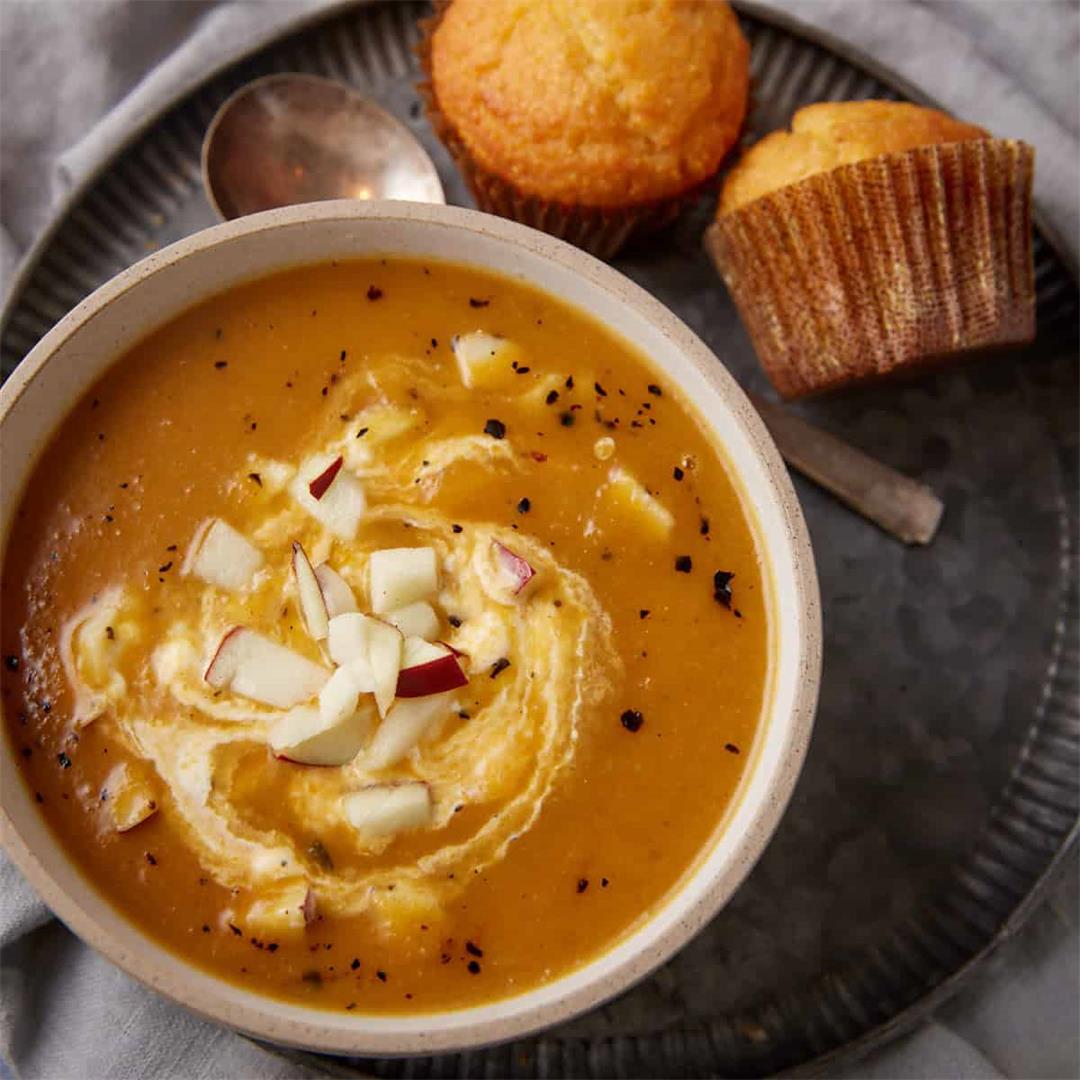 Creamy Butternut Squash and Apple Soup Recipe