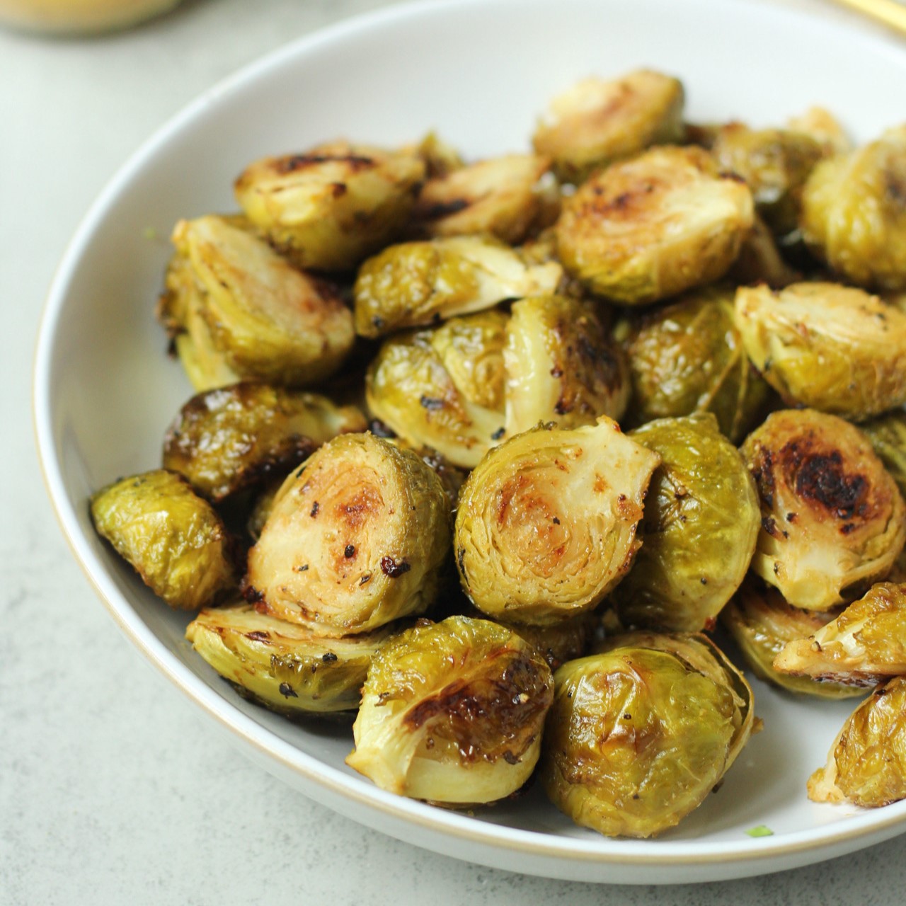 Roasted Maple Dijon Brussels Sprouts