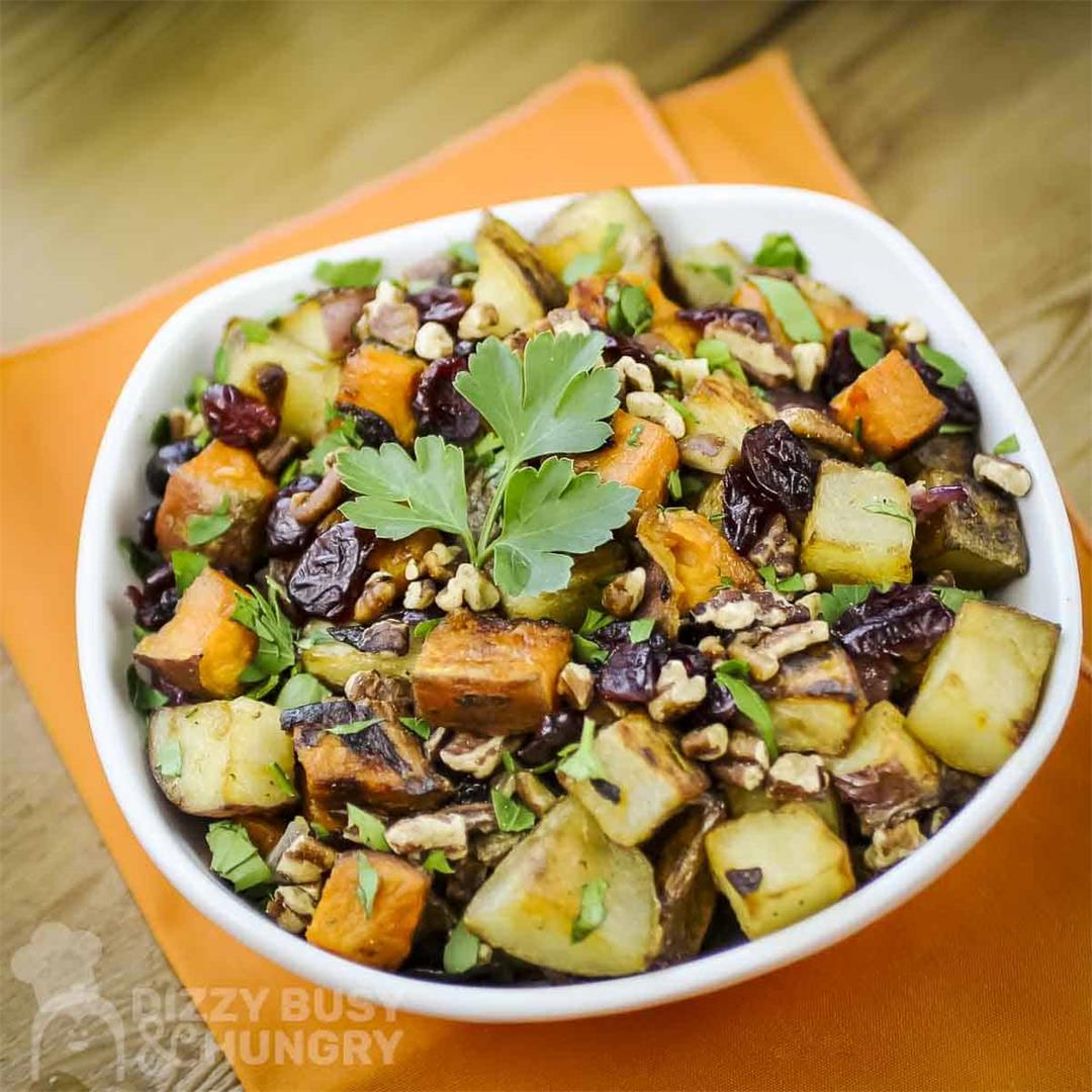 Roasted Potato Medley with Cranberries and Pecans