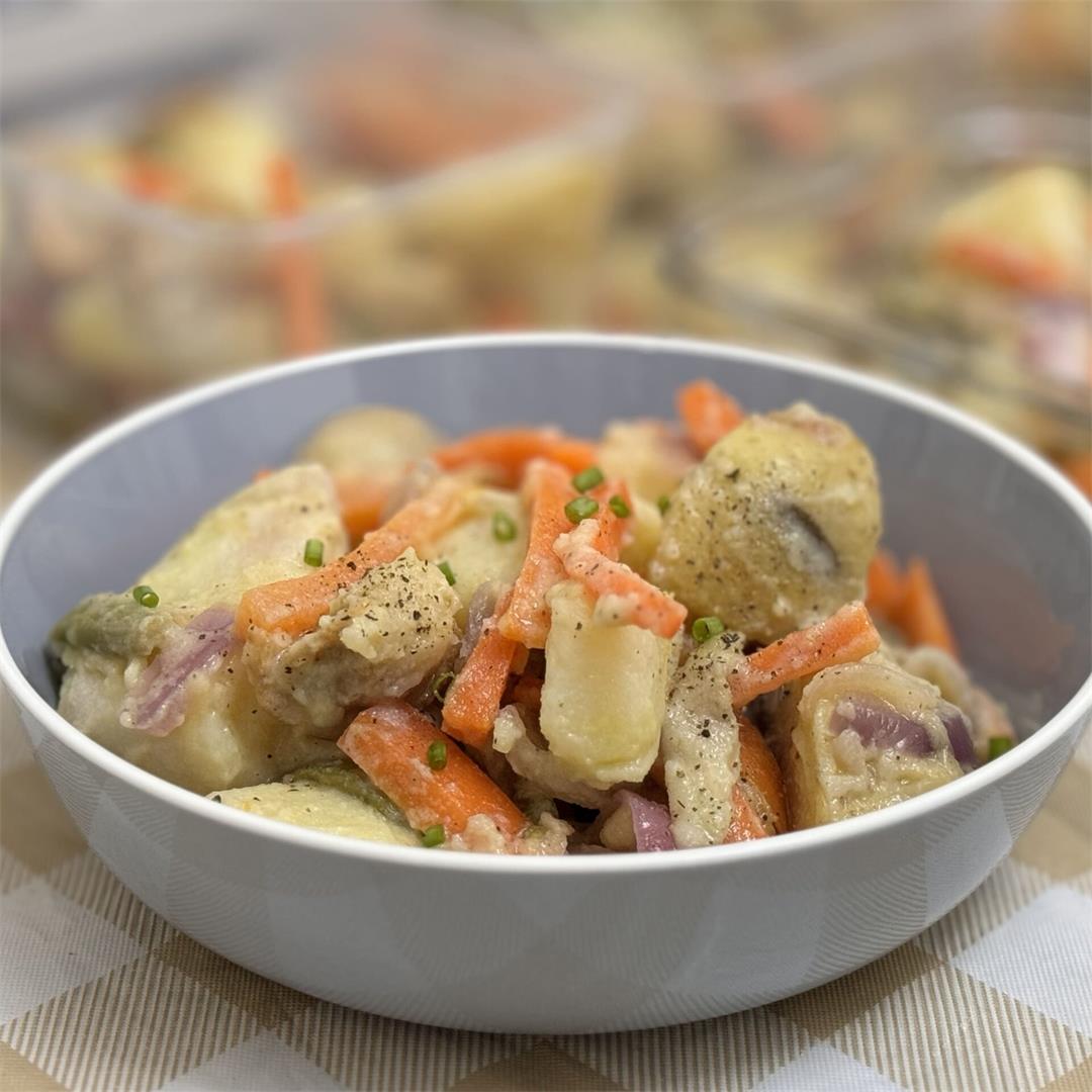 Vegetable-packed Honey mustard Potato Salad