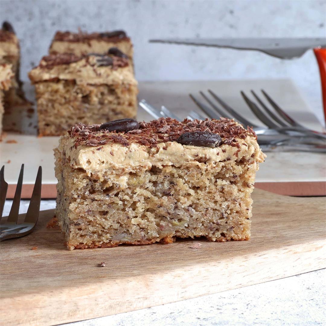 Banana Coffee Tray Cake