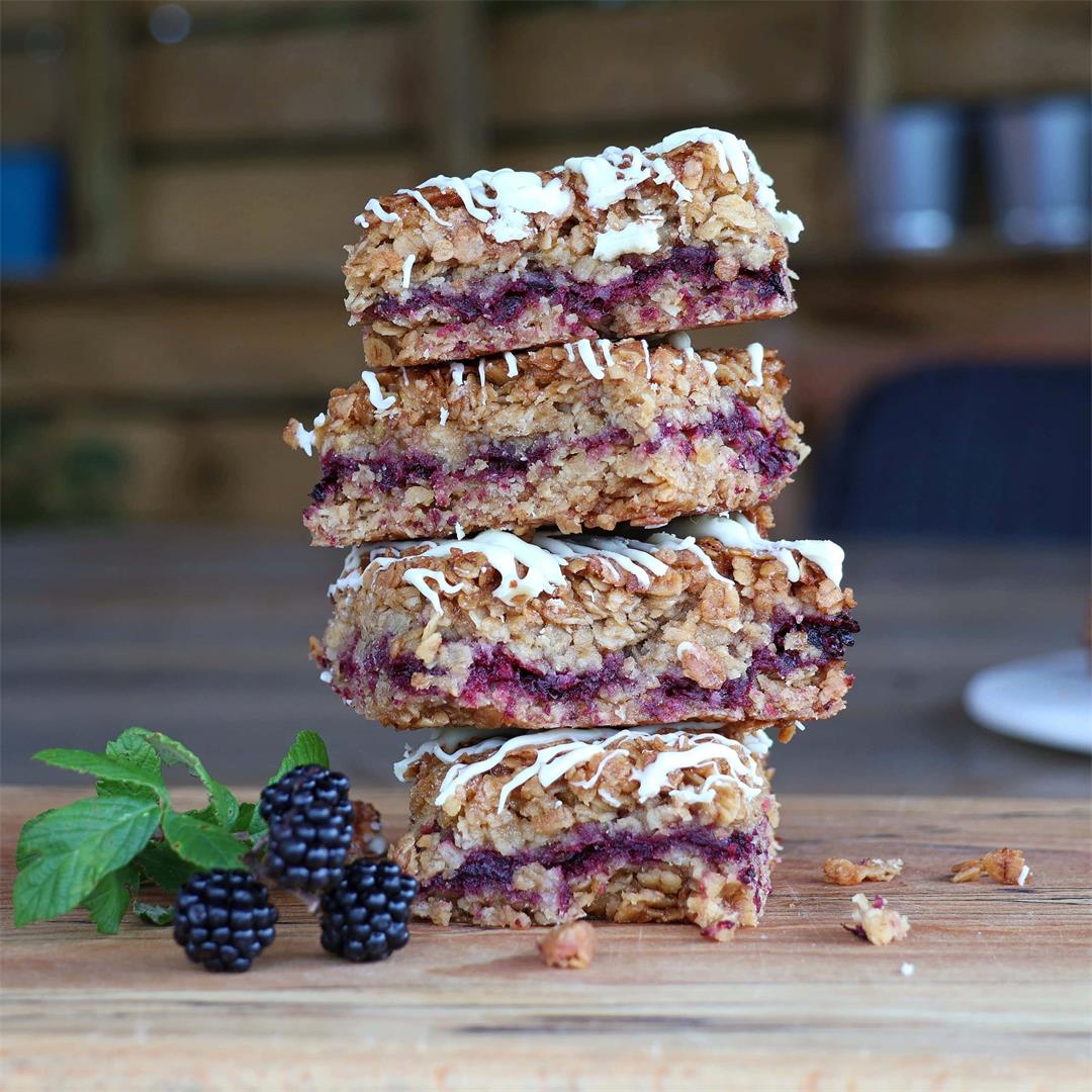 Gluten Free Blackberry Flapjack