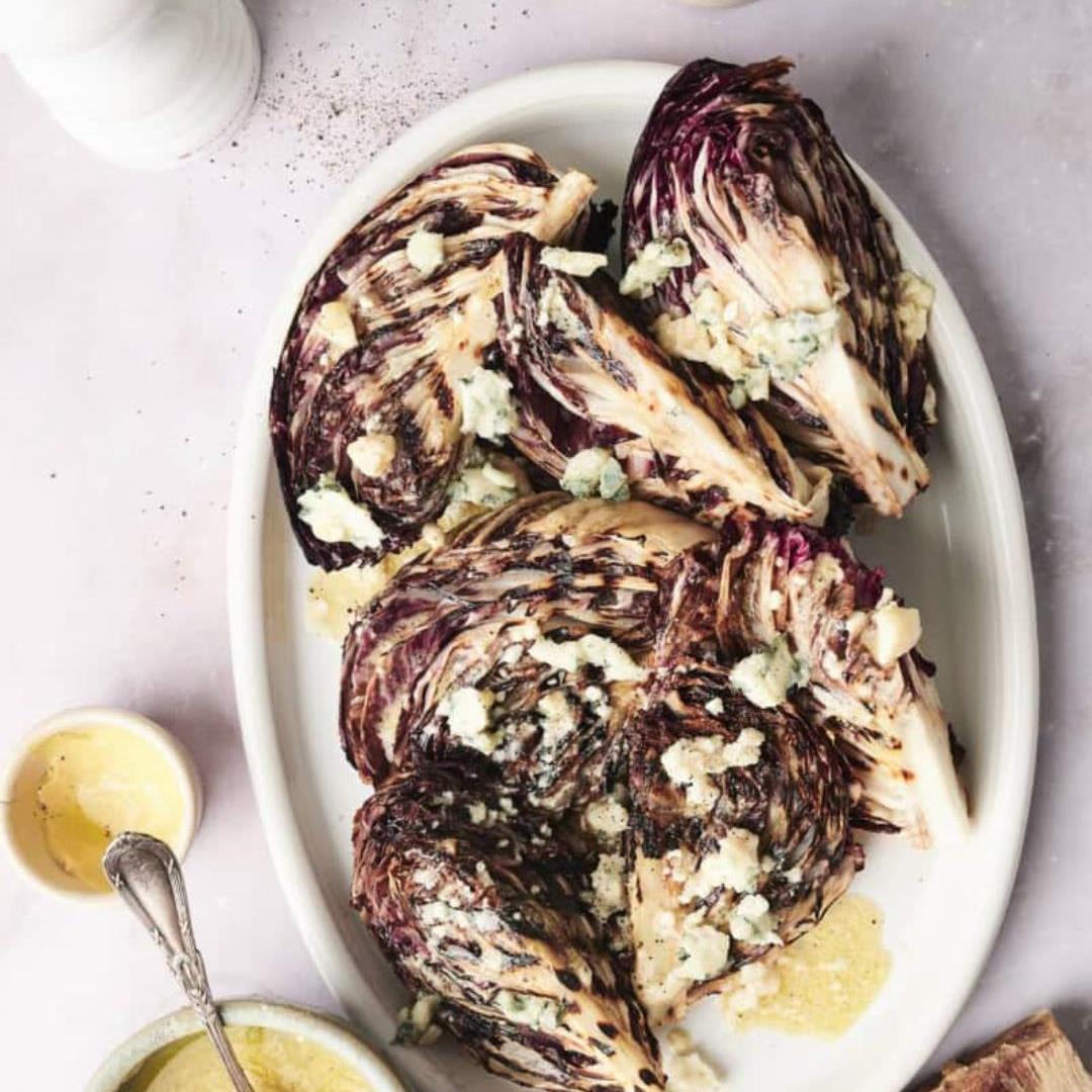 Grilled radicchio with blue cheese