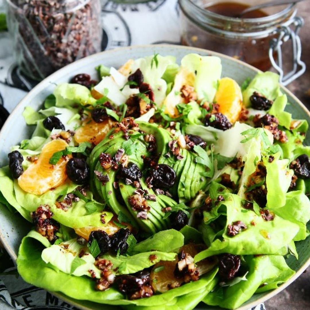 Butter Lettuce Salad with Cacao Nib Vinaigrette