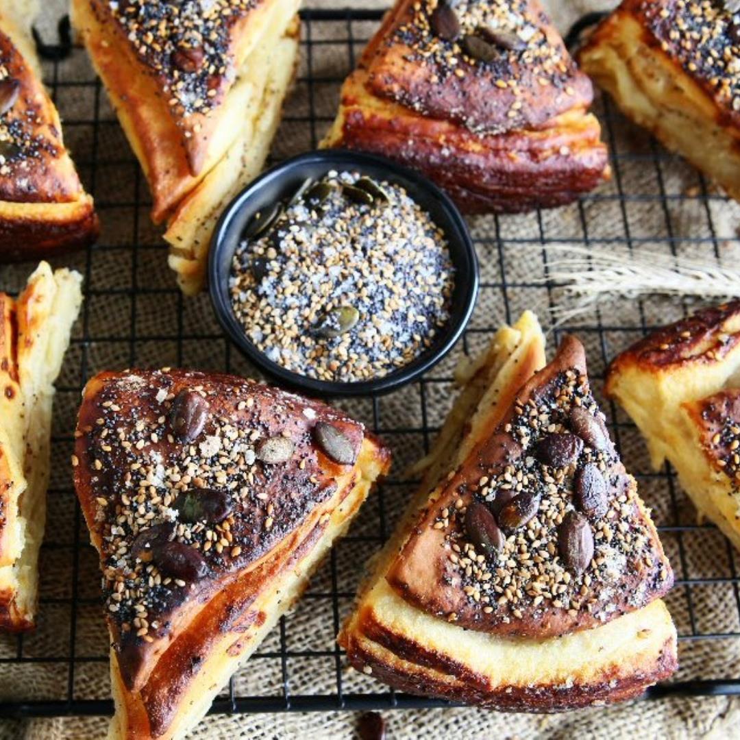 Seedy Pretzel Wedges