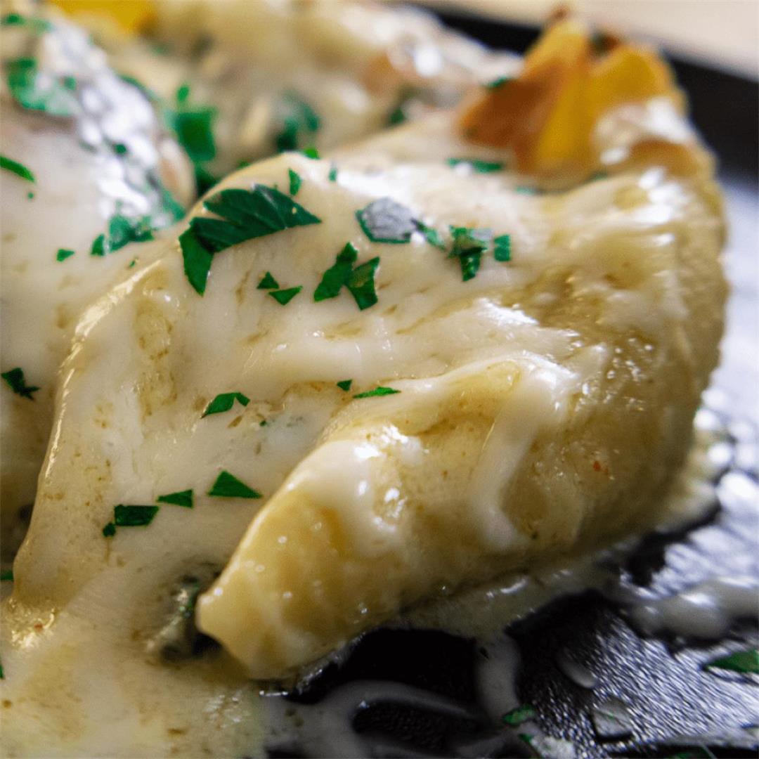 Chicken Alfredo Stuffed Shells