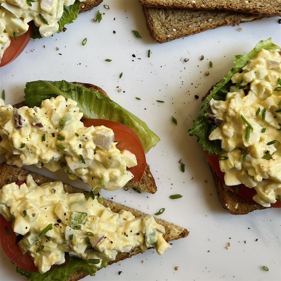 Open-Faced Egg Salad Sandwiches