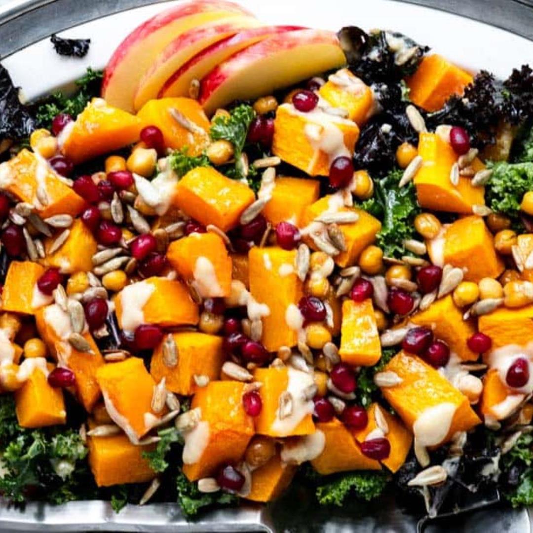 Roasted Butternut Squash Salad With Kale